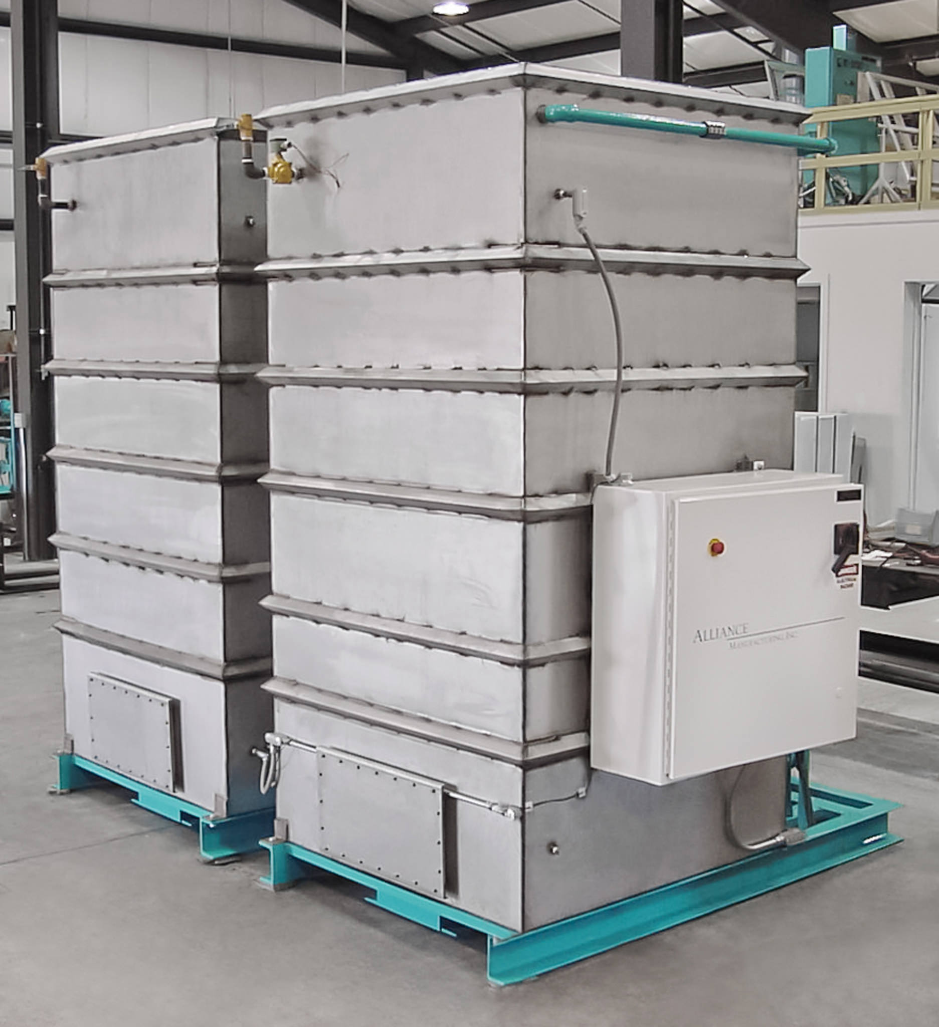 Dunk tank style parts washer for steel parts