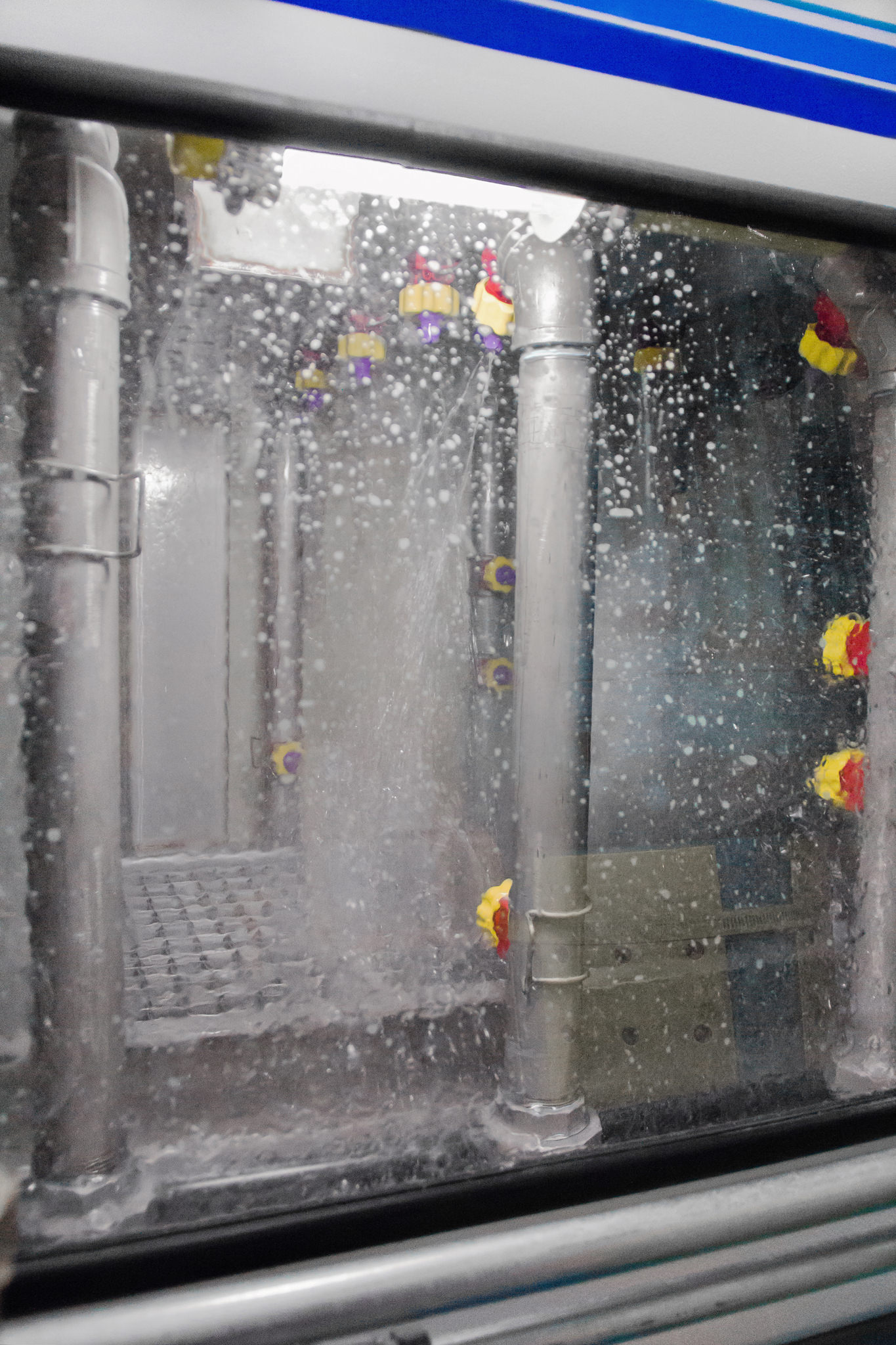 Spray nozzles in action Spray nozzles in action