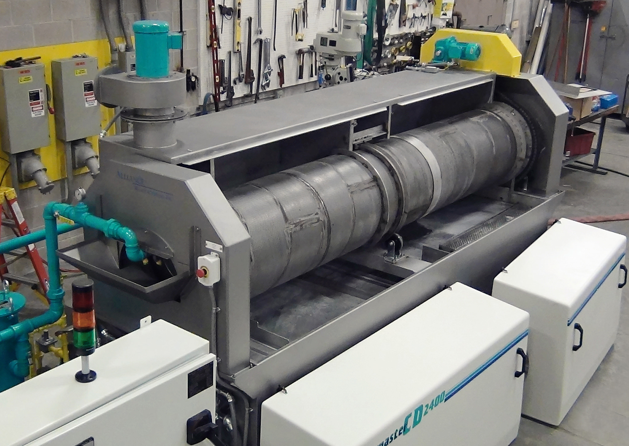 rotary drum parts cleaning