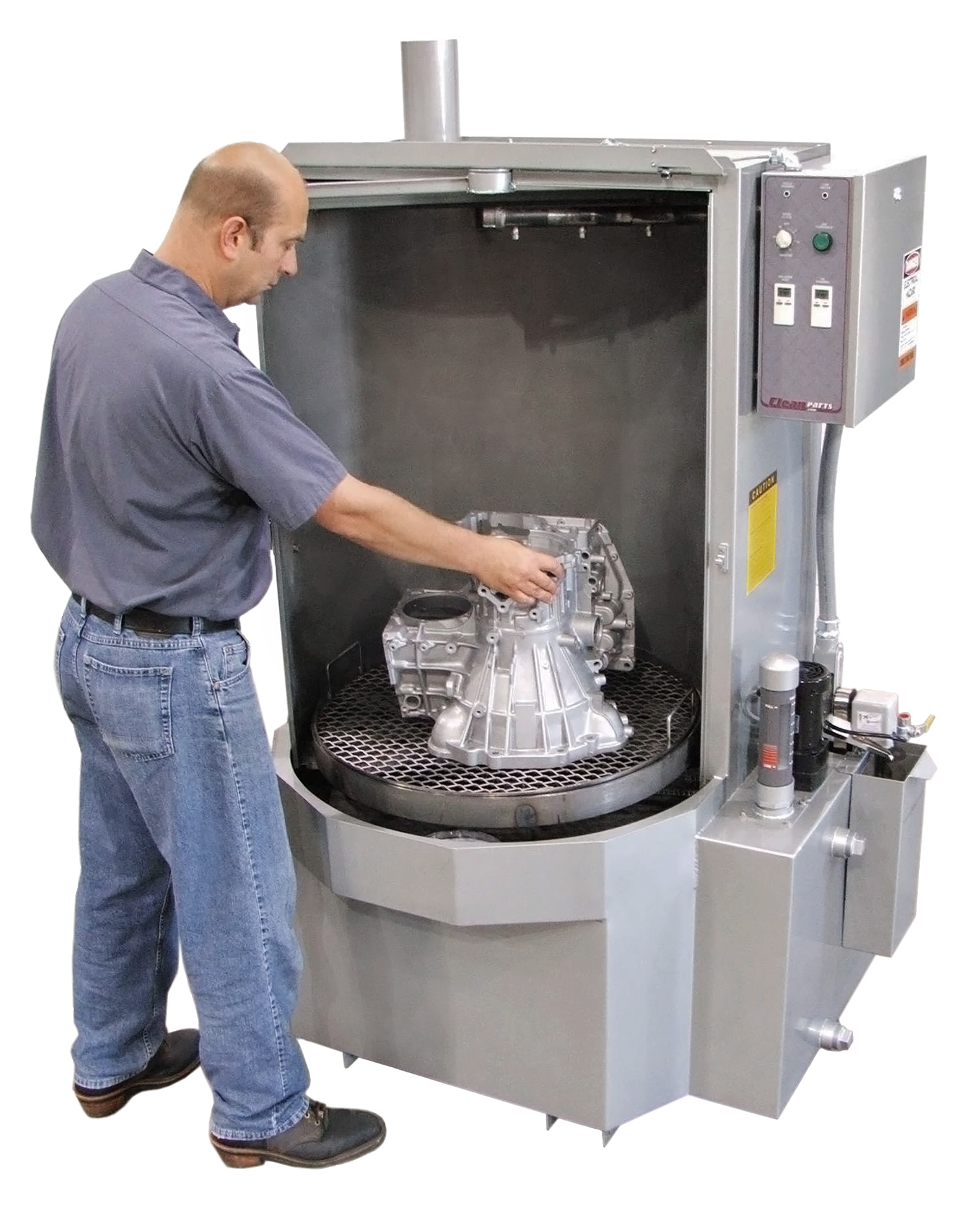 sales engineer with cleanparts cabinet washer